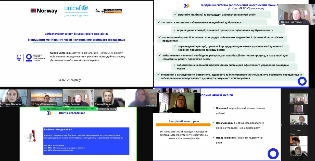 Якість інклюзивної освіти: управлінські та моніторингові інструменти