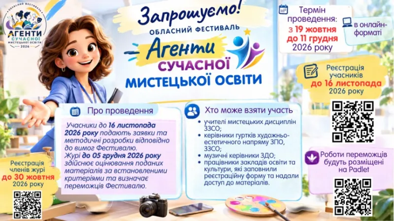 Творчість без меж: запрошуємо до Фестивалю мистецьких ідей!